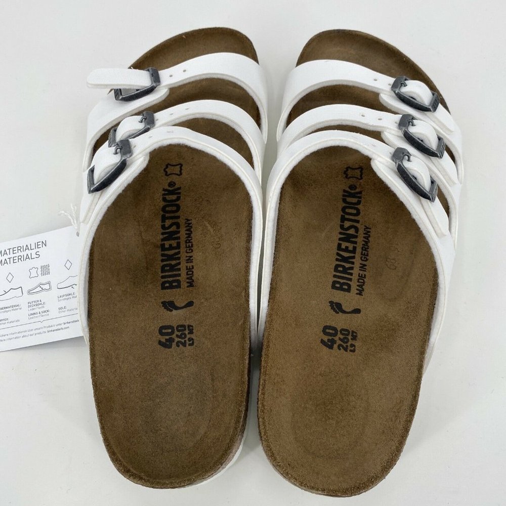 Birkenstock Florida Sandals White Size 9 Narrow - Picture 4 of 12